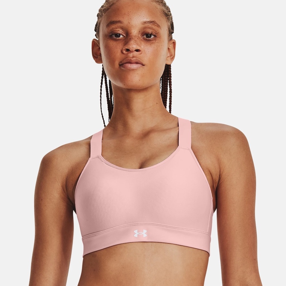 Under Armour Continuum High Sports Bra in Retro Pink Size Large